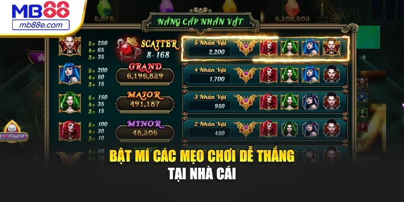 Bật mí các mẹo chơi dễ thắng tại nhà cái