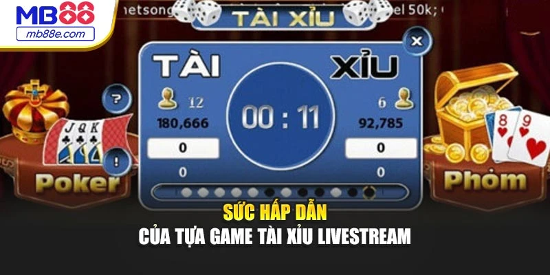 Sức hấp dẫn của tựa game tài xỉu livestream